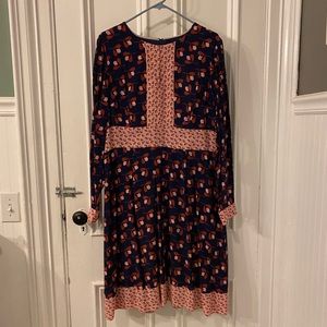 Boden dress with contrasting panels